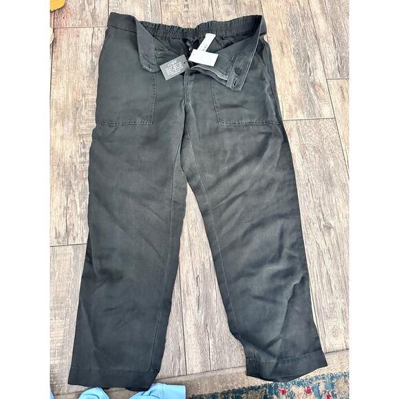 NWT J.Crew Women's gray black Chino Twill Cargo Pants Size 12 - Picture 1 of 8